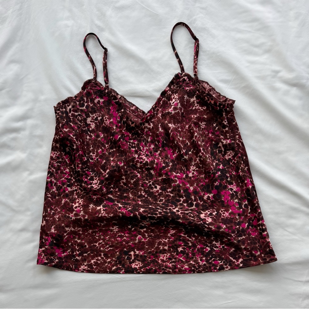 Wilfred by Aritzia Satin Camisole Ruffle Neck XXS